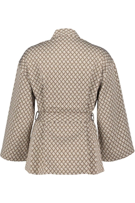 Red Button kimono multi jacquard